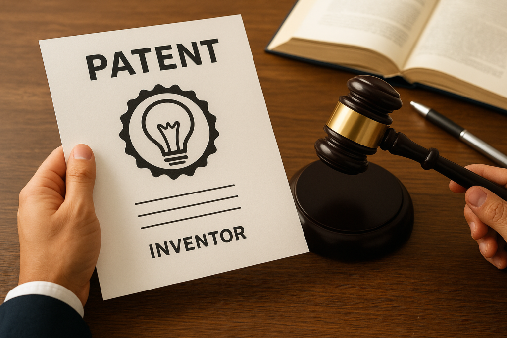 Patent certificate issued in Kenya with Okenyo Omwansa Advocates branding, symbolizing legal protection, innovation, and intellectual property rights.