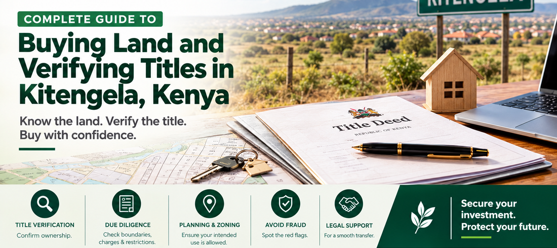 Lawyer’s land title verification and legal due diligence for buyers purchasing land in Kitengela, Kenya