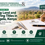 Lawyer’s land title verification and legal due diligence for buyers purchasing land in Kitengela, Kenya